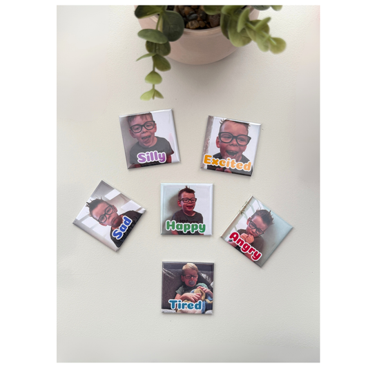 Custom My feelings Photo Magnet Set | Personalised Social Emotional Tool