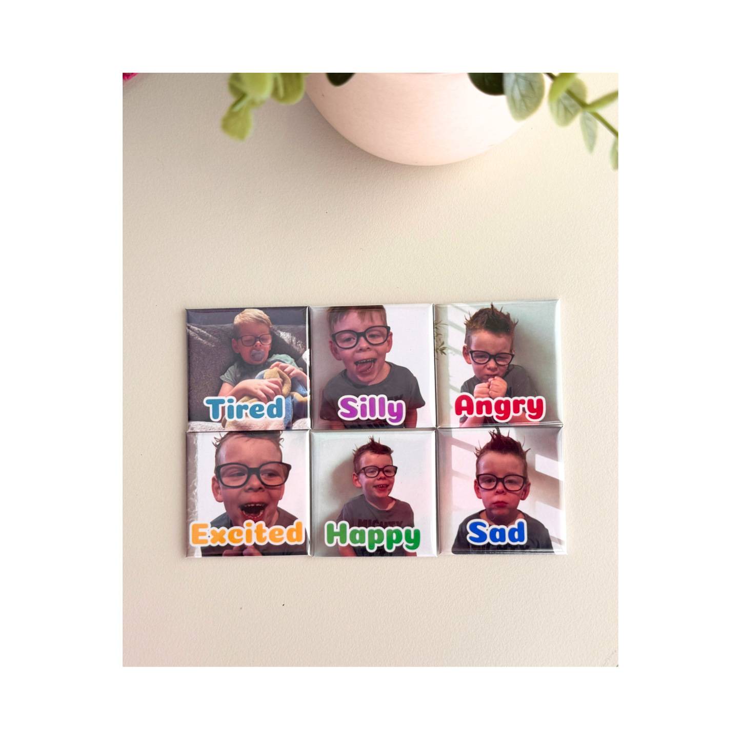 Custom My feelings Photo Magnet Set | Personalised Social Emotional Tool