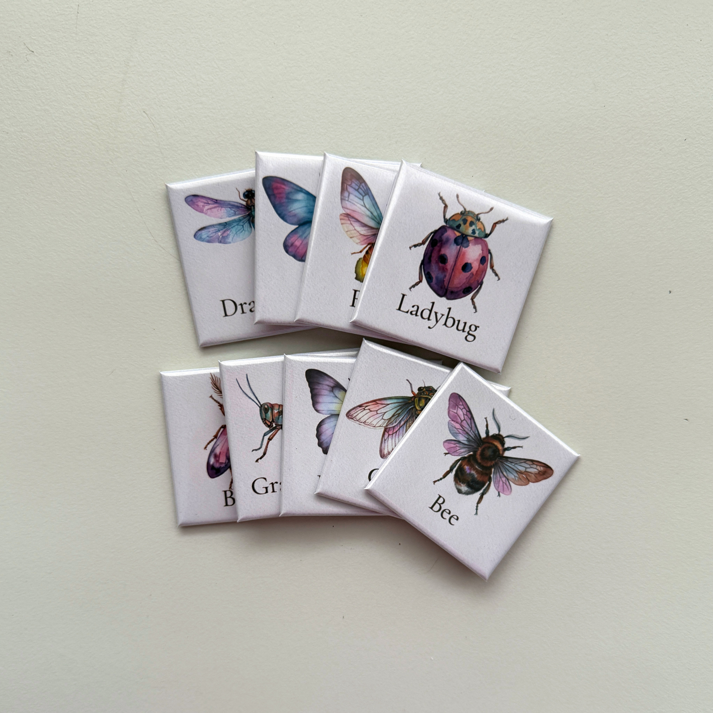 The Botanical Insect Collection | Set of 9 Fridge Magnets Australia