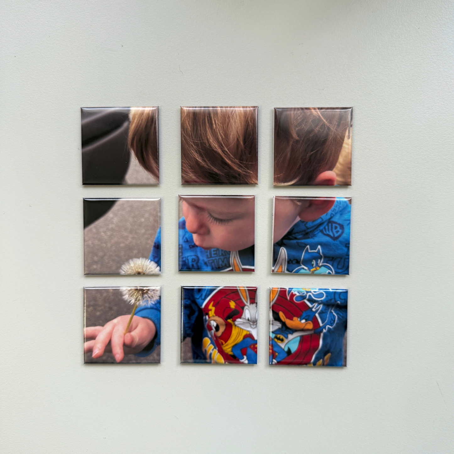 9-Piece Custom Photo Puzzle Magnets Australia | Personalised Fridge Magnets