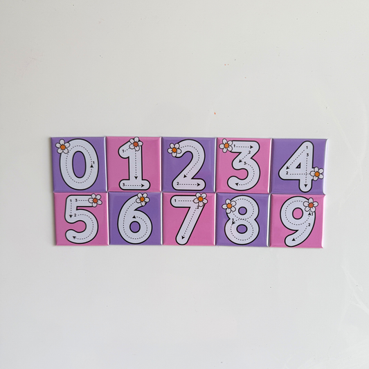  Number tracing magnets 0–9 handmade in Australia — educational kids learning fridge magnets, unique gift idea